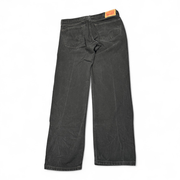 Levis Jeans Mens 36x32 Black Regular Fit Straight Leg Classic Cotton Denim - Picture 2 of 10